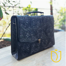 Load image into Gallery viewer, Broome Hand Tooled Leather Briefcase