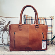 Load image into Gallery viewer, Spring Blooms Rachel Hand Tooled Leather Tote Bag