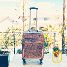 Load image into Gallery viewer, Coventry Hand Tooled Leather Suitcase