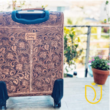 Load image into Gallery viewer, Coventry Hand Tooled Leather Suitcase