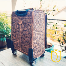 Load image into Gallery viewer, Coventry Hand Tooled Leather Suitcase