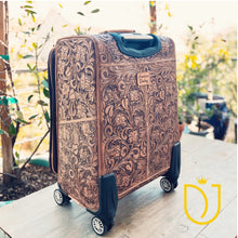 Load image into Gallery viewer, Coventry Hand Tooled Leather Suitcase