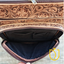 Load image into Gallery viewer, Coventry Hand Tooled Leather Suitcase