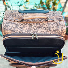 Load image into Gallery viewer, Coventry Hand Tooled Leather Suitcase