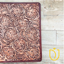 Load image into Gallery viewer, Homestead Hand Tooled Leather Notebook Portfolio
