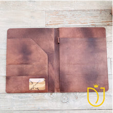 Load image into Gallery viewer, Homestead Hand Tooled Leather Notebook Portfolio