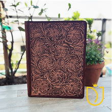 Load image into Gallery viewer, Homestead Hand Tooled Leather Notebook Portfolio