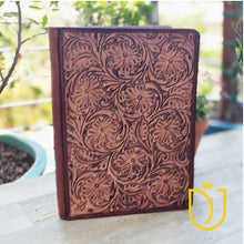 Load image into Gallery viewer, Homestead Hand Tooled Leather Notebook Portfolio