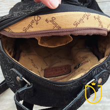 Load image into Gallery viewer, Black Velvet Leather Backpack Purse