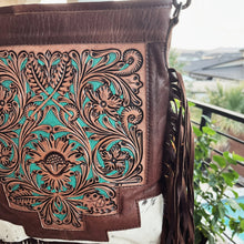 Load image into Gallery viewer, Cleo Springs Hand Tooled Leather Crossbody Purse
