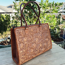 Load image into Gallery viewer, Boot Hill Hand Tooled Leather Tote Bag