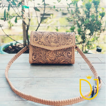 Load image into Gallery viewer, Desert Dancer Hand Tooled Leather Crossbody Purse