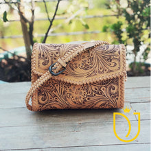 Load image into Gallery viewer, Desert Dancer Hand Tooled Leather Crossbody Purse