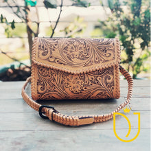 Load image into Gallery viewer, Desert Dancer Hand Tooled Leather Crossbody Purse