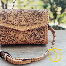 Load image into Gallery viewer, Desert Dancer Hand Tooled Leather Crossbody Purse