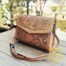 Load image into Gallery viewer, Desert Dancer Hand Tooled Leather Crossbody Purse