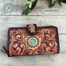 Load image into Gallery viewer, Bronco Belle Hand Tooled Leather Wallet