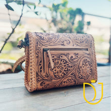 Load image into Gallery viewer, Desert Dancer Hand Tooled Leather Crossbody Purse