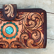 Load image into Gallery viewer, Bronco Belle Hand Tooled Leather Wallet