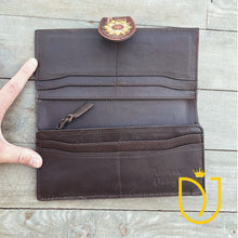 Load image into Gallery viewer, Sunflower Park Hand Tooled Leather Wallet