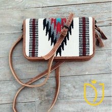 Load image into Gallery viewer, Snowflake Leather Crossbody Wallet