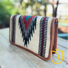 Load image into Gallery viewer, Snowflake Leather Crossbody Wallet