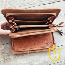 Load image into Gallery viewer, Snowflake Leather Crossbody Wallet