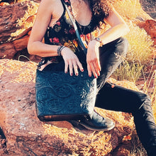 Load image into Gallery viewer, Valentina Hand Tooled Leather Crossbody Purse