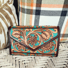 Load image into Gallery viewer, Yucca Valley Western Leather Crossbody Wallet