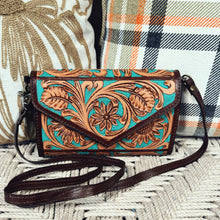 Load image into Gallery viewer, Yucca Valley Western Leather Crossbody Wallet