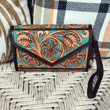 Load image into Gallery viewer, Yucca Valley Western Leather Crossbody Wallet