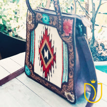 Load image into Gallery viewer, La Salle Hand Tooled Leather Purse