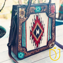Load image into Gallery viewer, La Salle Hand Tooled Leather Purse