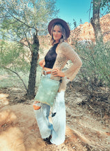Load image into Gallery viewer, The Barkley Turquoise Vintage Leather Crossbody Purse