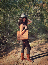 Load image into Gallery viewer, Boot Hill Hand Tooled Leather Tote Bag