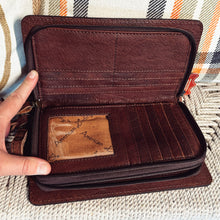 Load image into Gallery viewer, Flower Mound Leather Western Crossbody Wallet
