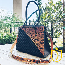 Load image into Gallery viewer, Domingo Hand Tooled Leather Tote Bag