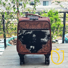 Load image into Gallery viewer, Stratford Hand Tooled Leather Suitcase