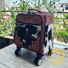 Load image into Gallery viewer, Stratford Hand Tooled Leather Suitcase