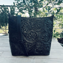 Load image into Gallery viewer, Valentina Hand Tooled Leather Crossbody Purse
