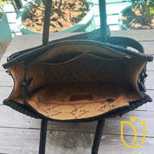 Load image into Gallery viewer, Black Beauty Hand Tooled Leather Tote Bag