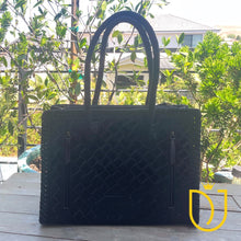 Load image into Gallery viewer, Black Beauty Hand Tooled Leather Tote Bag