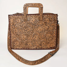 Load image into Gallery viewer, Thompson Hand Tooled Leather Shoulder Tote Bag