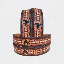 Load image into Gallery viewer, Tanner Official PRCA & NFR Licensed Collection®️ Bucking Bronco Genuine Leather Belt