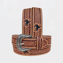 Load image into Gallery viewer, Wyatt Official PRCA & NFR Licensed Collection®️ Natural Tan Genuine Leather Belt
