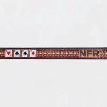 Load image into Gallery viewer, Cash Official PRCA & NFR Licensed Collection®️ Playing Cards Genuine Leather Belt
