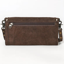 Load image into Gallery viewer, Victoria Suede Leather Boot Stitch Crossbody Wallet
