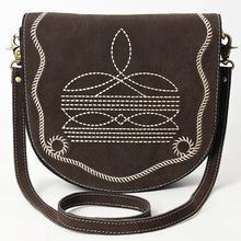 Load image into Gallery viewer, The Patsy Suede Boot Stitch Crossbody Purse