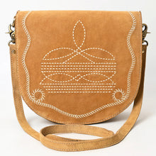 Load image into Gallery viewer, The Patsy Suede Boot Stitch Crossbody Purse