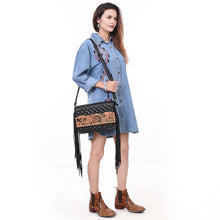 Load image into Gallery viewer, Trail Ride Hand Tooled Leather Crossbody Purse